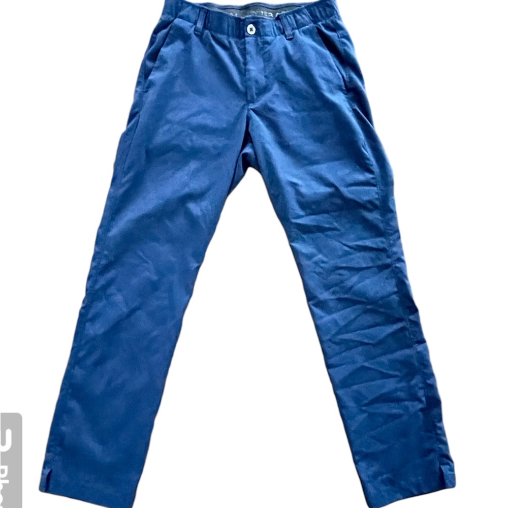 UNDER ARMOUR The Showsown Pant Navy Blue Tapered Moisture Wicking Performance 30